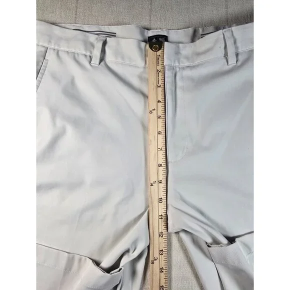 Adidas Performance Golf Pants Men's 38x30 Beige Flat Front Chino AE7006 Khaki - Picture 7 of 14